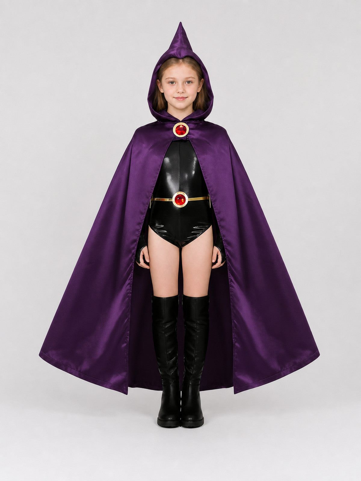 Raven Teen Titans Cosplay Costume with Cape