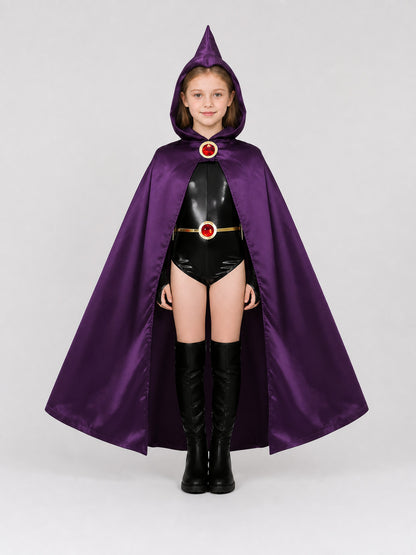 Raven Teen Titans Cosplay Costume with Cape