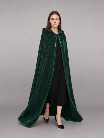 Green Gothic Hooded Carnival Cloak