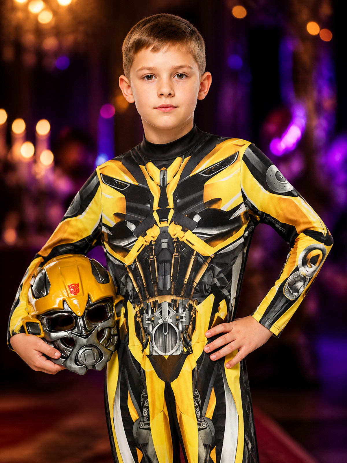 Bumblebee Halloween Costume Jumpsuit with Helmet