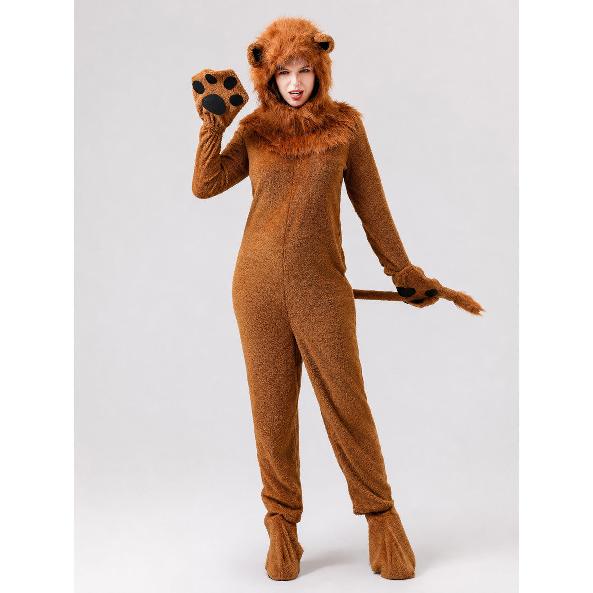 Lion Costume with Hood for Parties