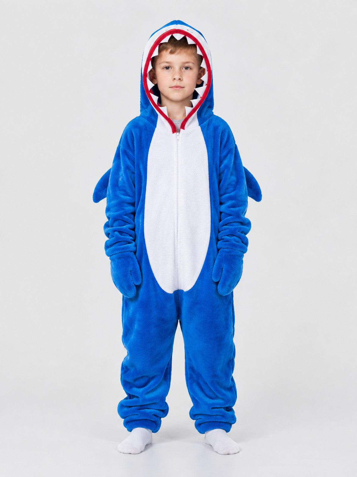 Shark Onesie Pajama with Hood and Fins
