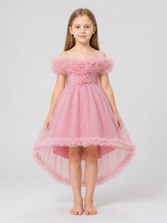 Girls’ Princess Dress with Straps and a Full Skirt