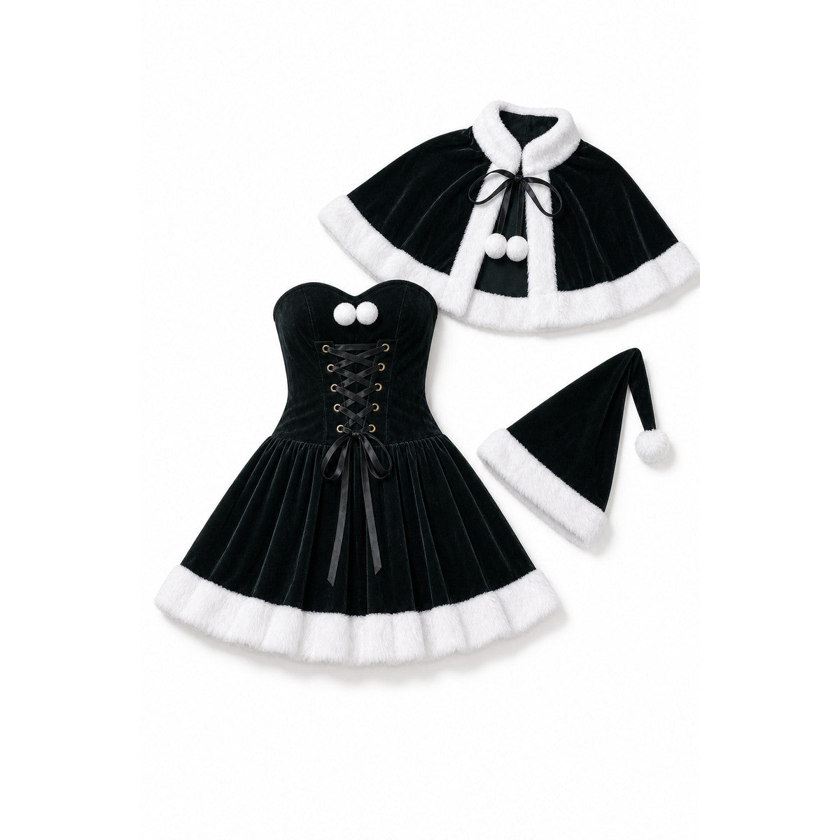 Carnival Costume Dress with Santa Hat