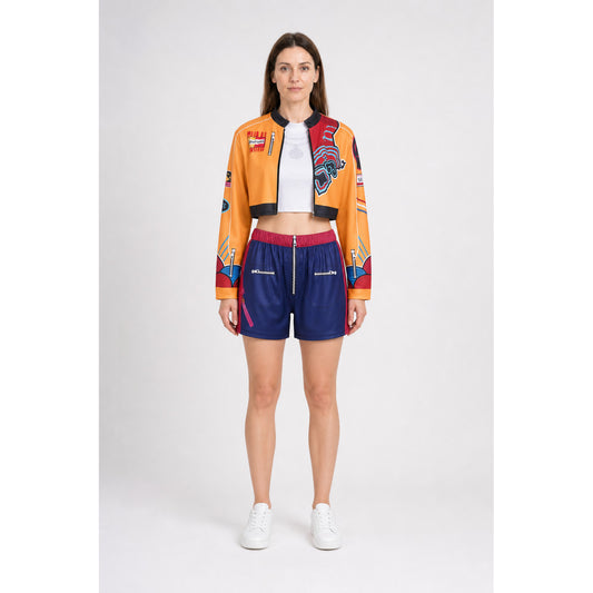 Cosplay Costume with Orange Jacket and White Top main product view