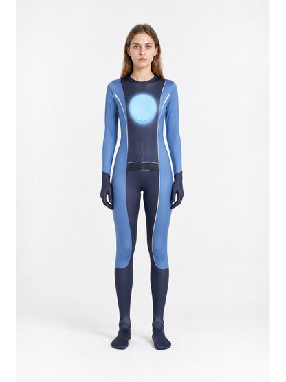 Blue Skibidi Toilet Camera-Man Jumpsuit with Hood main product view
