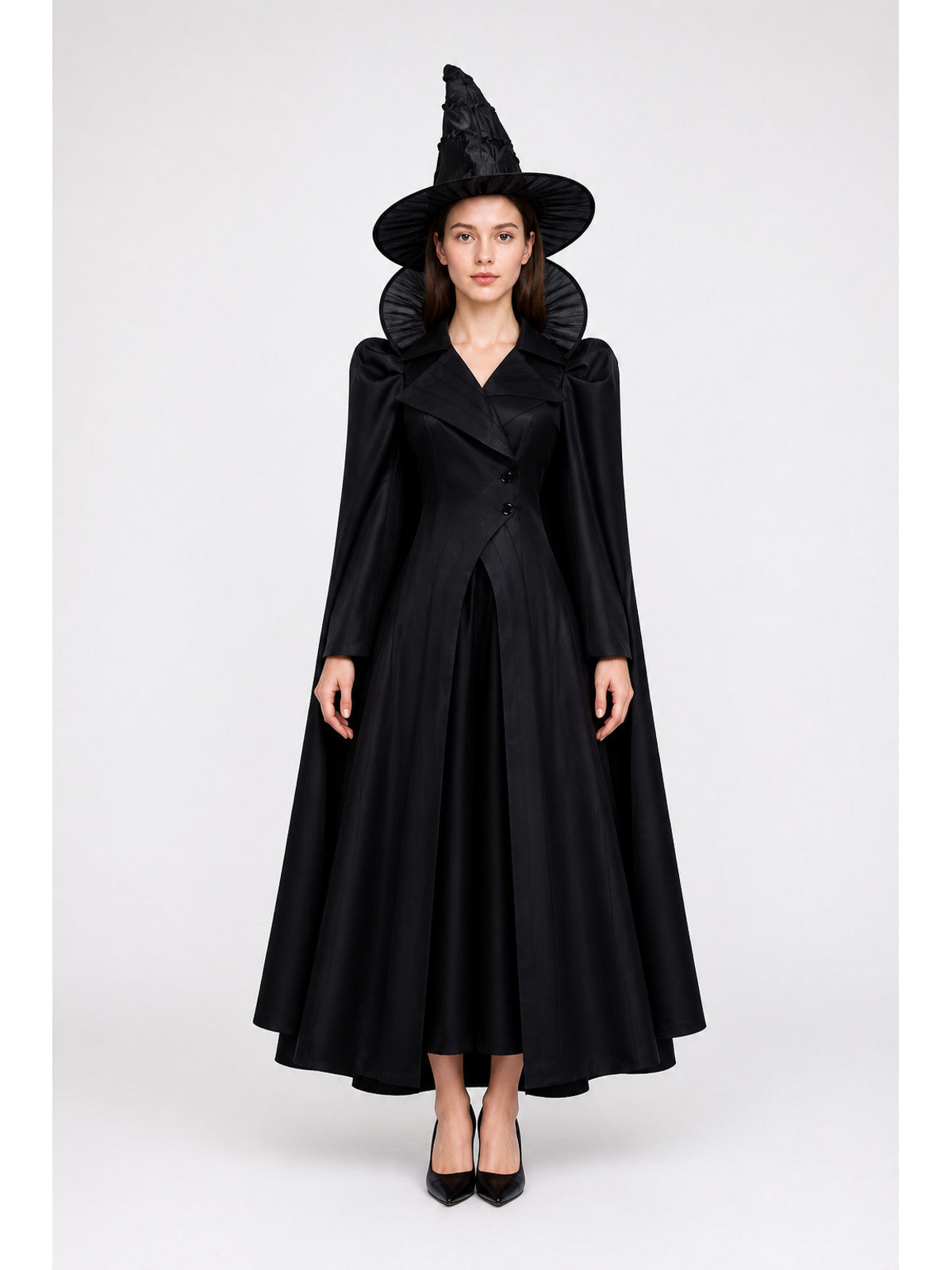 Cosplay Costume: Long Black Robe and Hat main product view