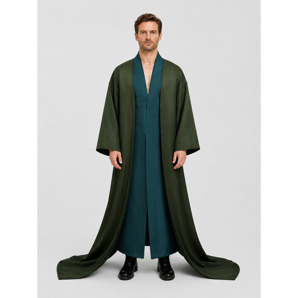 Voldemort Robe — Long, with a Sleeveless Top on-model view