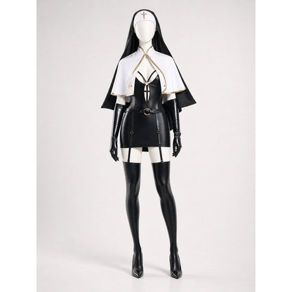 Religious cosplay costume with cape and cross