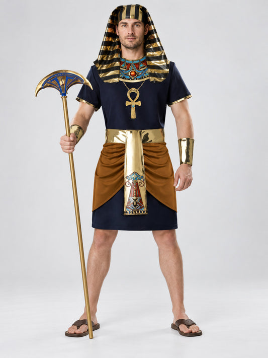 Pharaoh Costume with Headpiece and Ankh