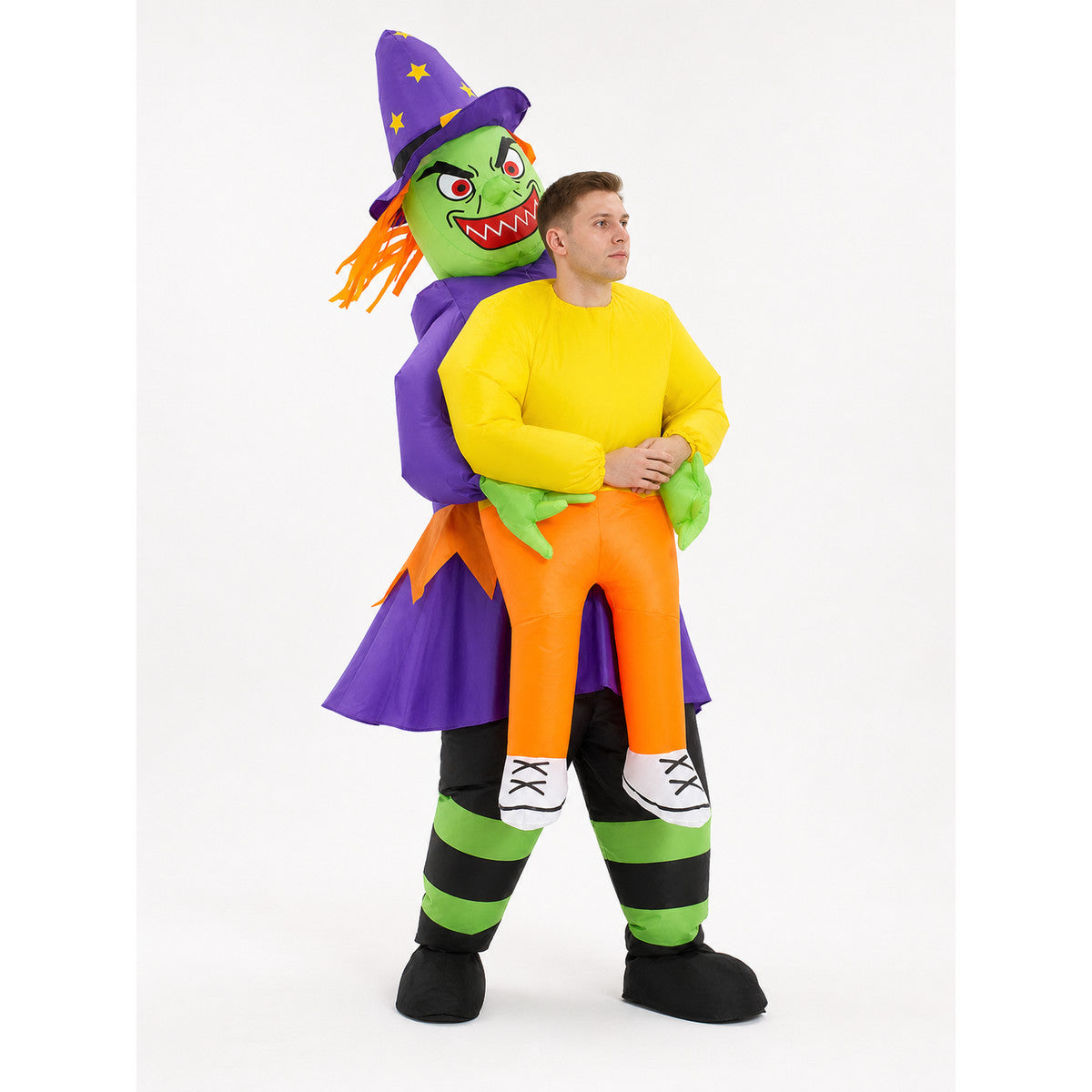 Inflatable Witch Costume with USB Fan