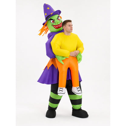 Inflatable Witch Costume with USB Fan