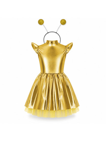 Children Girls Shiny Halloween Alien Cosplay Fancy Costume Space Robot Astronaut main product view