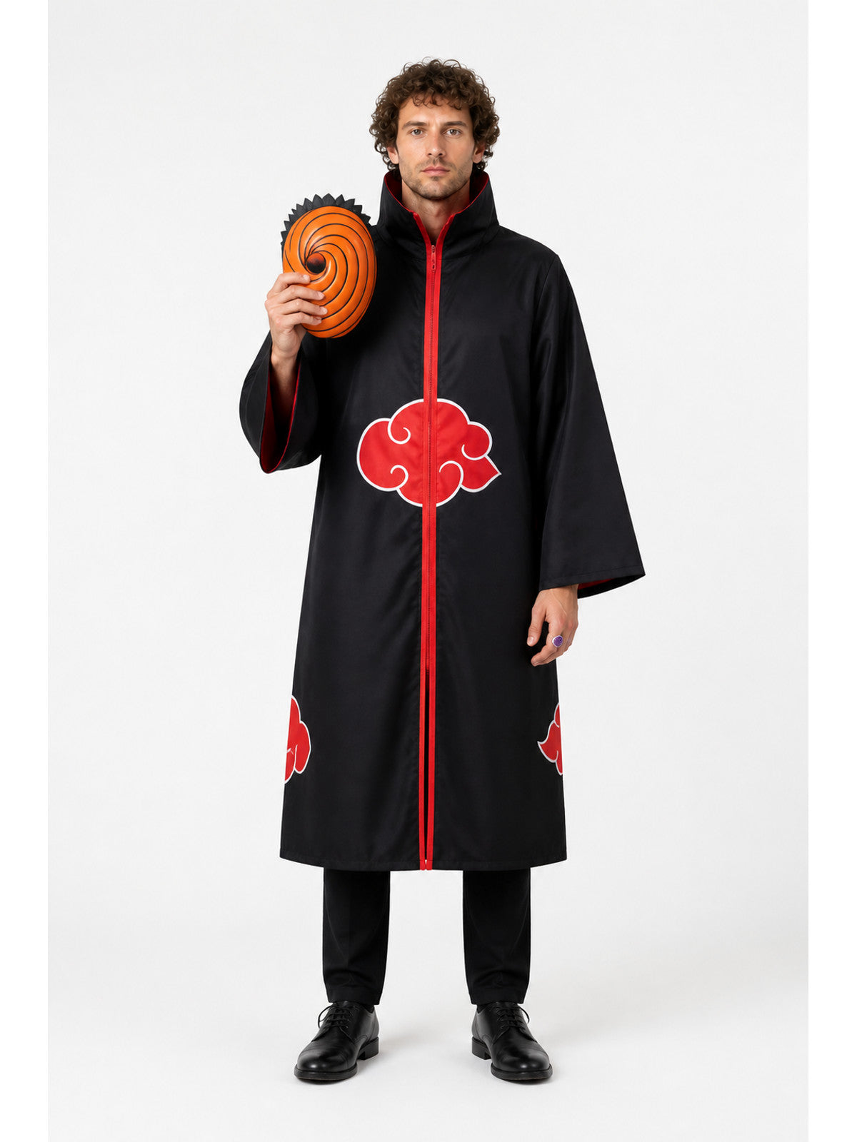 Akatsuki Cosplay Costume: Cloak, Mask, and Ring