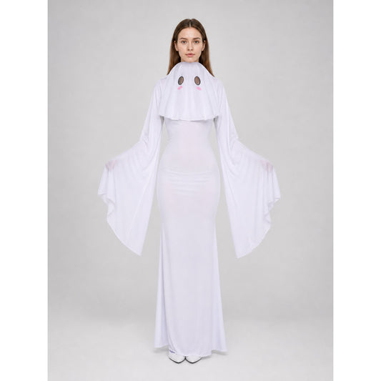 Hooded Cosplay Costume with Ribbon Sleeves