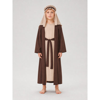 Biblical Elder Costume with Robe and Beard on-model view