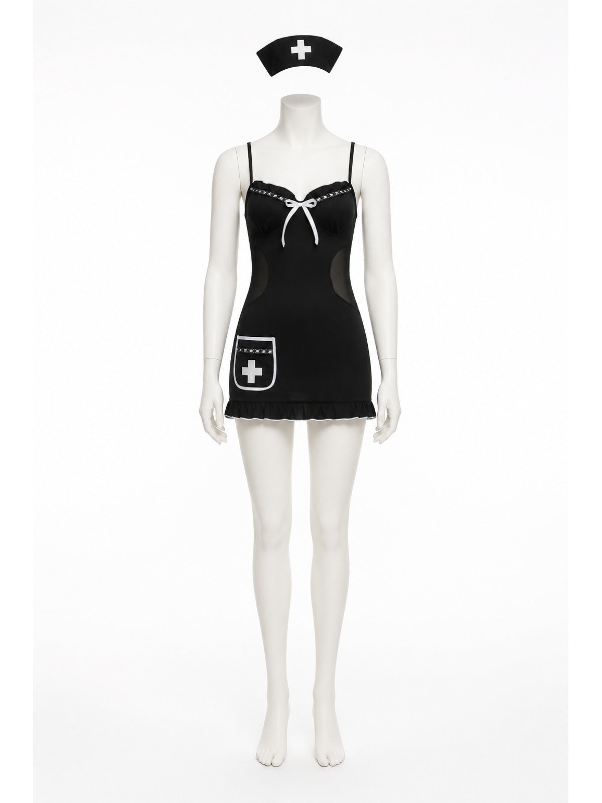 Nurse Dress with Cross, Short and Fitted main product view