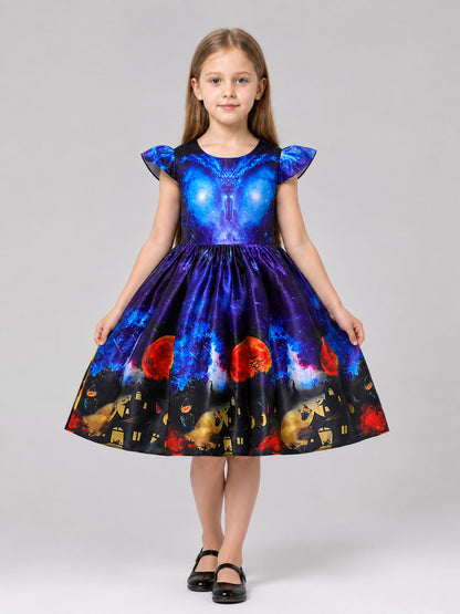 Kids' Carnival Dress with Witch Hat on-model view