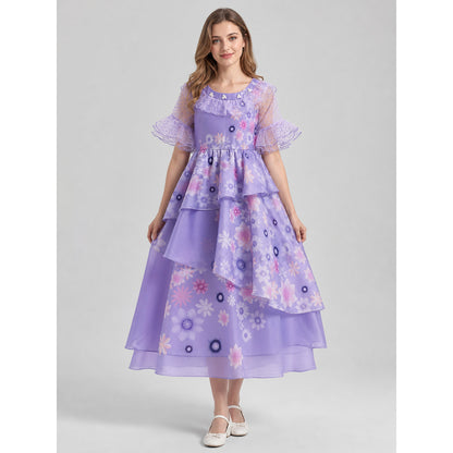 Mirabel Children's Costume Dress from Encanto on-model view