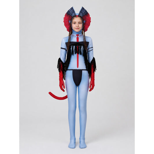 Children’s Alien Costume from “Avatar 3” for Cosplay on-model view