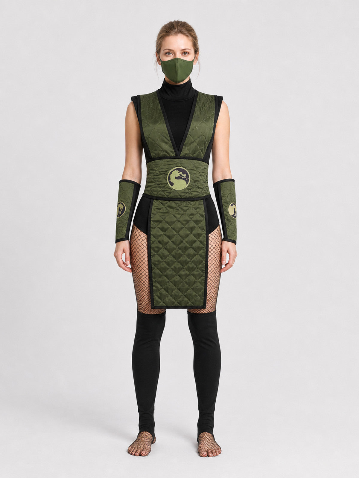 Mortal Kombat Ninja Costume: Scorpion, Sub-Zero on-model view