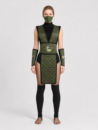 Mortal Kombat Ninja Costume: Scorpion, Sub-Zero on-model view