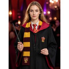 Gryffindor Hooded Wizard Costume Set - Complete Outfit with Accessories