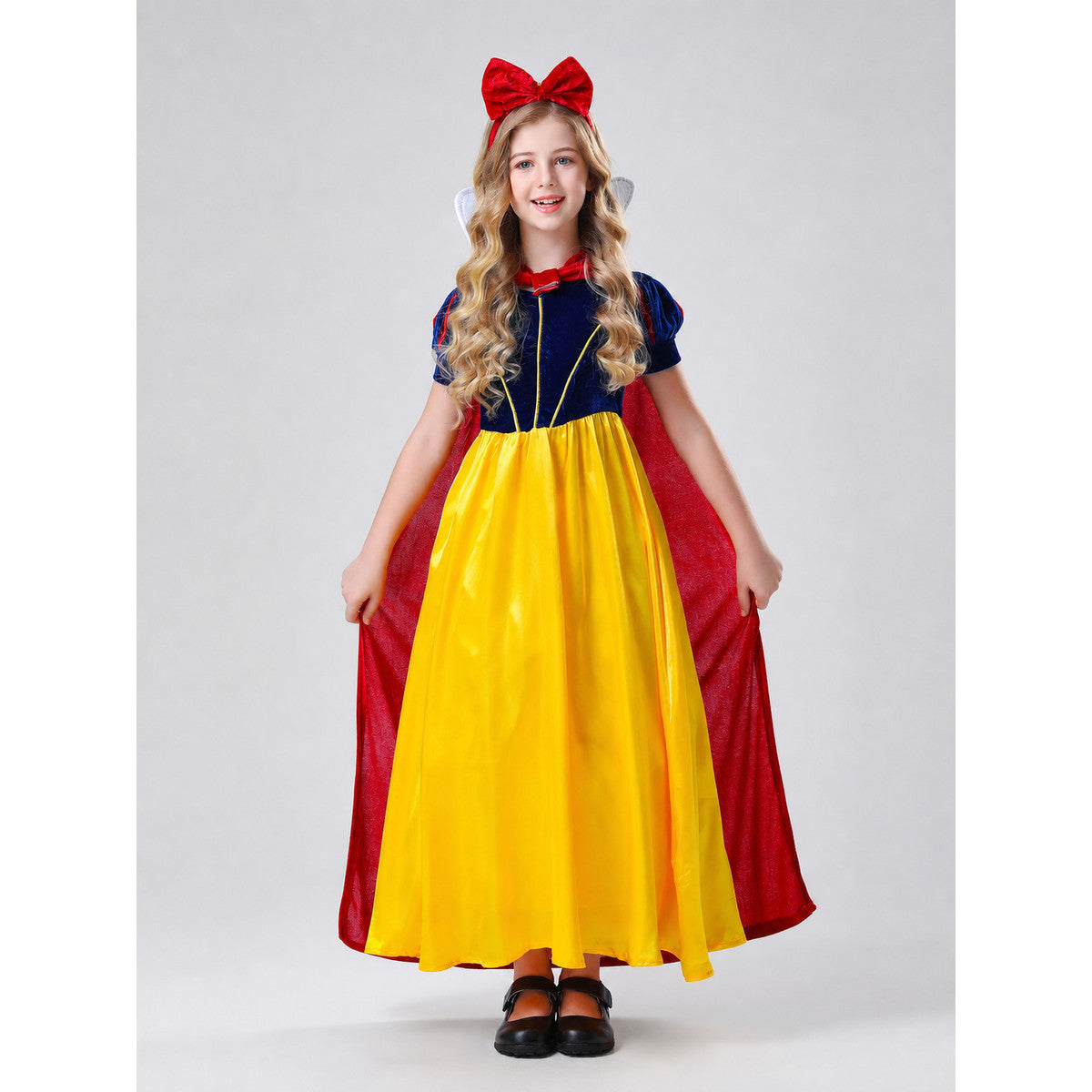 Princess Carnival Costume with Cape and Bow