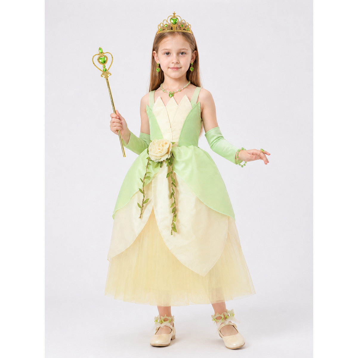 Princess Costume in Green and Cream Tones main product view
