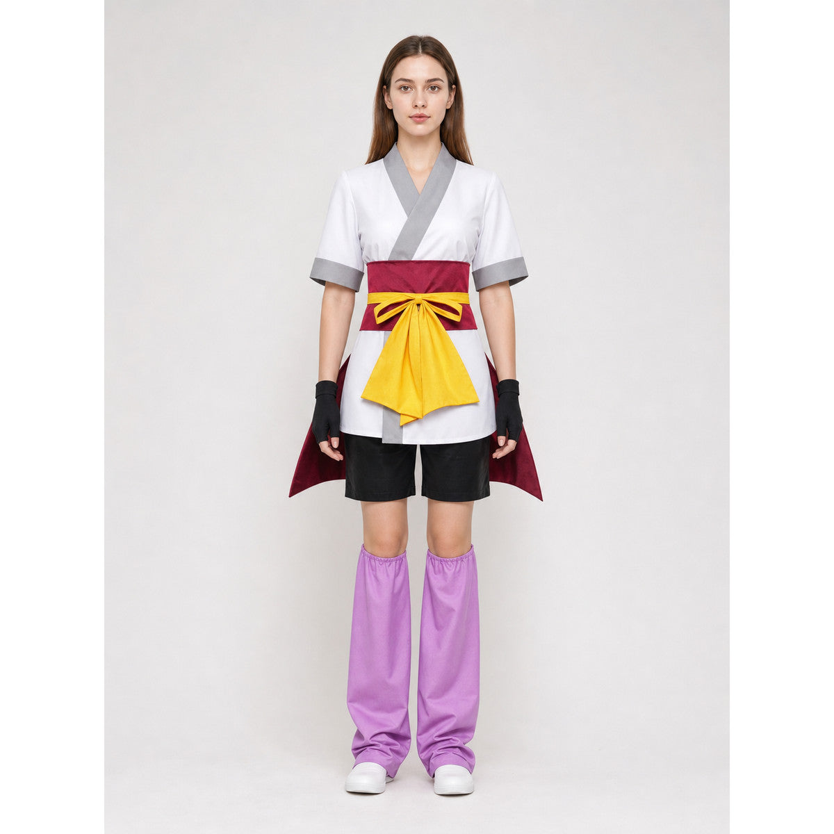 Kurapika Cosplay Costume, 7-Piece Set on-model view
