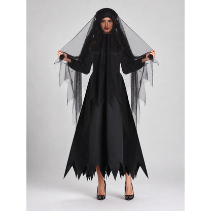 Gothic Adult Hooded Cloak with Veil
