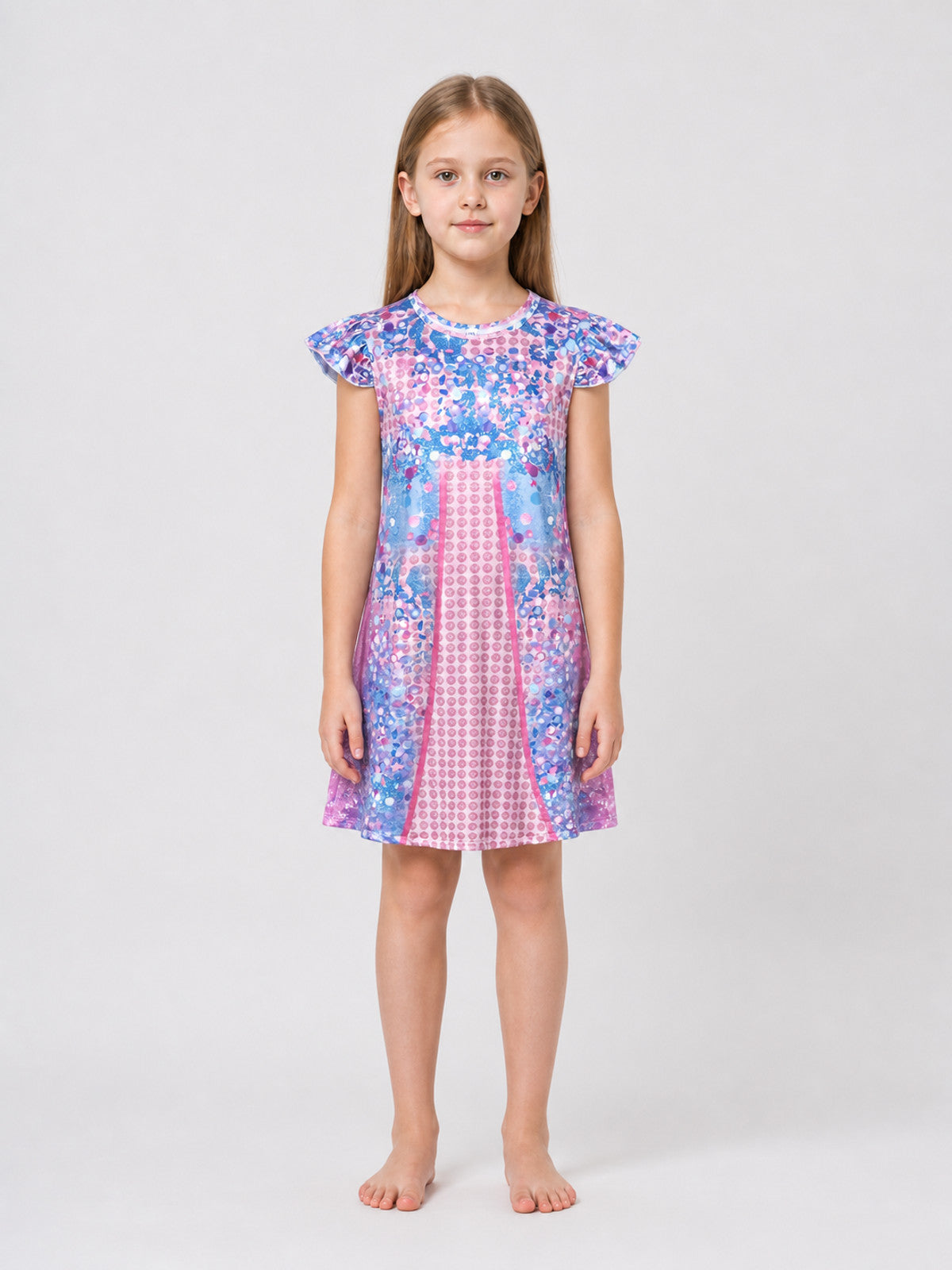 Stage Dress with Bright Dots in Taylor Swift Style on-model view