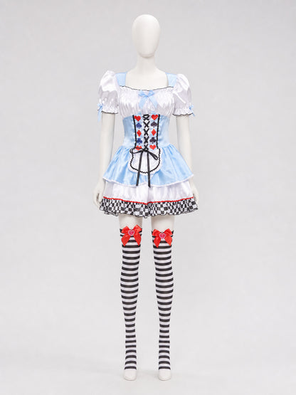 Alice's Party Dress with Bows and Lacing on-model view