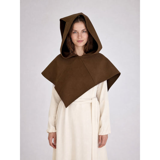Brown Hooded Costume Cloak