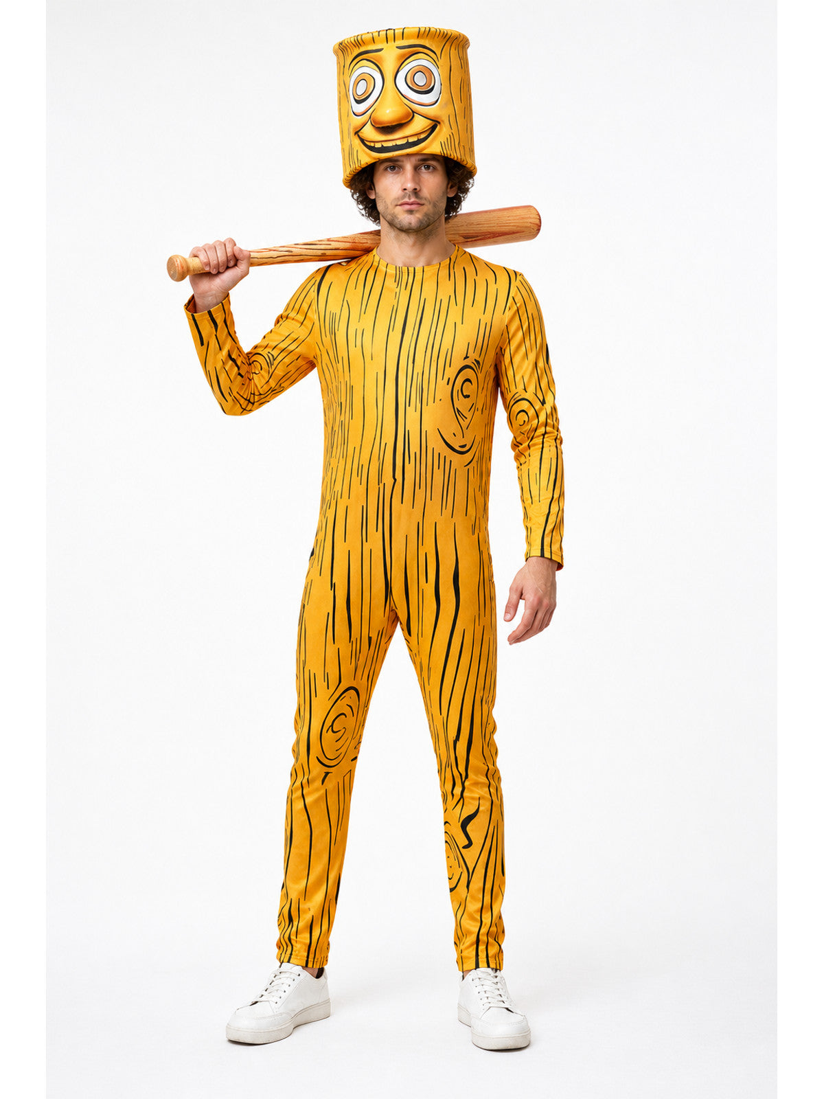 Stickman Jumpsuit with Mask Head and Stick main product view