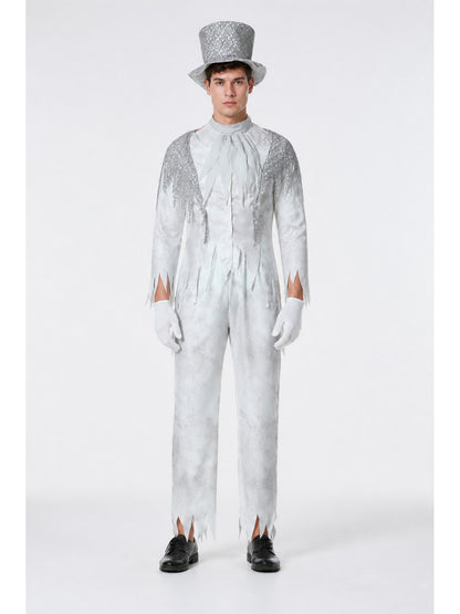 Carnival Jumpsuit with Ragged Edges and Collar main product view