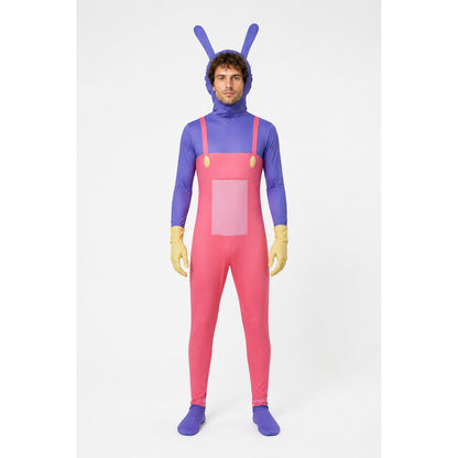 Pomni Purple and Pink Hooded Cosplay Jumpsuit main product view