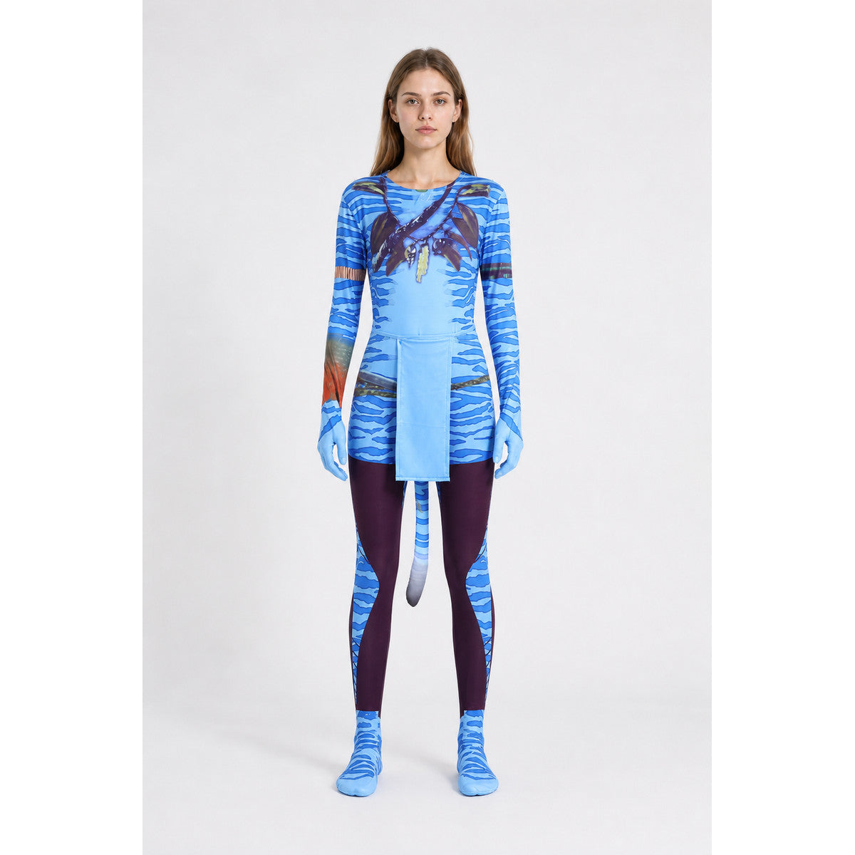 Avatar Cosplay Jumpsuit Costume with Tail