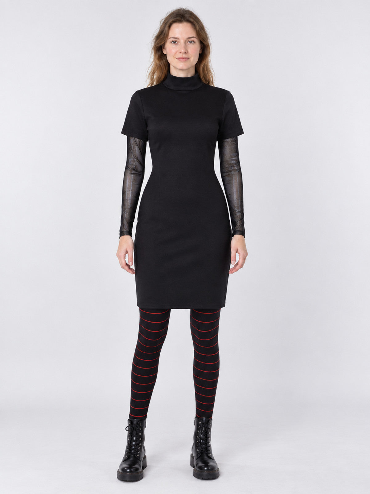 Vampire Costume with Black Dress and Leggings