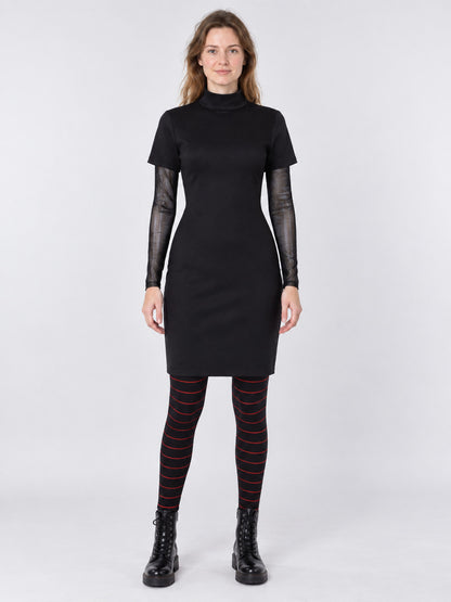 Vampire Costume with Black Dress and Leggings