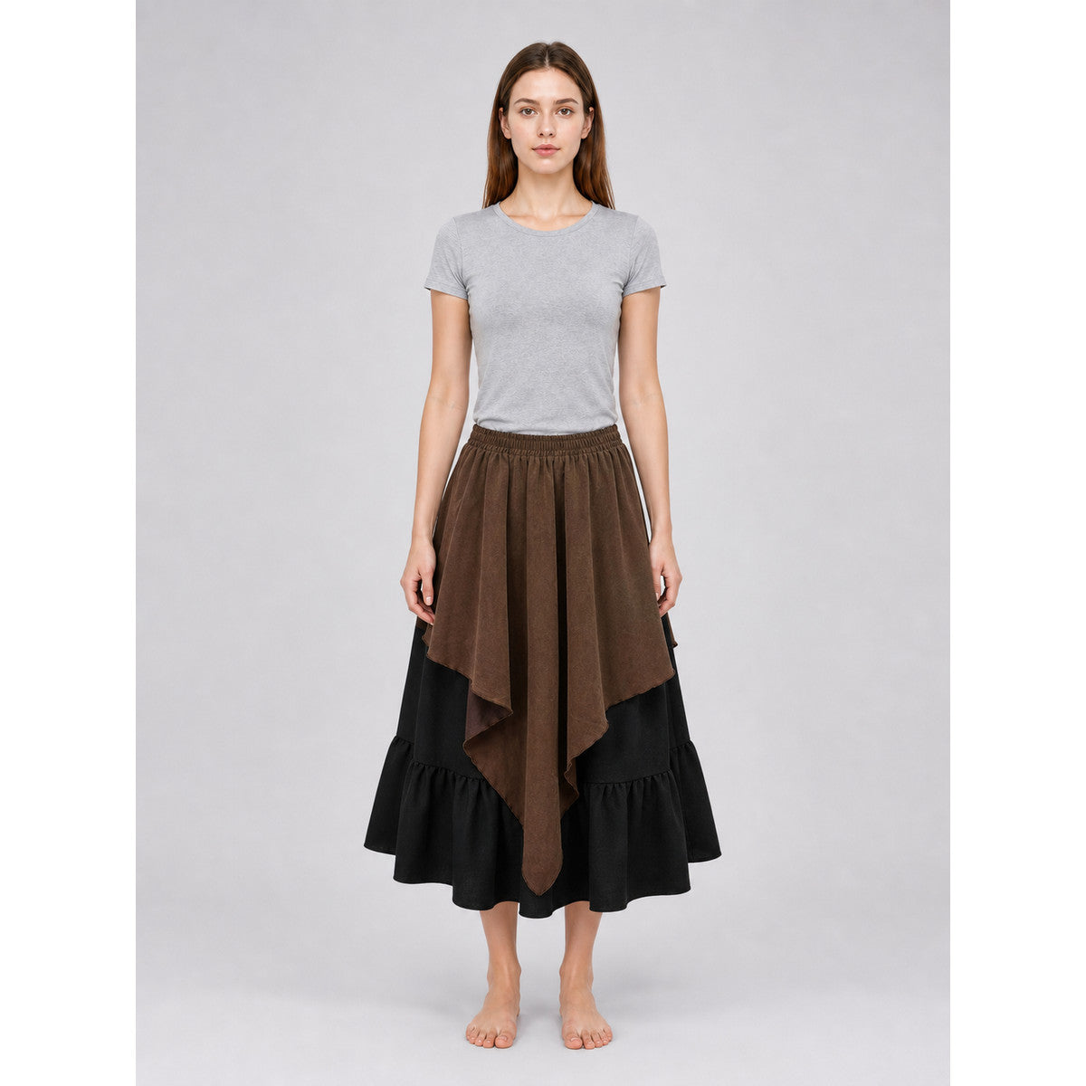 Layered Asymmetrical Boho Skirt