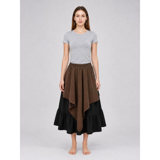 Layered Asymmetrical Boho Skirt
