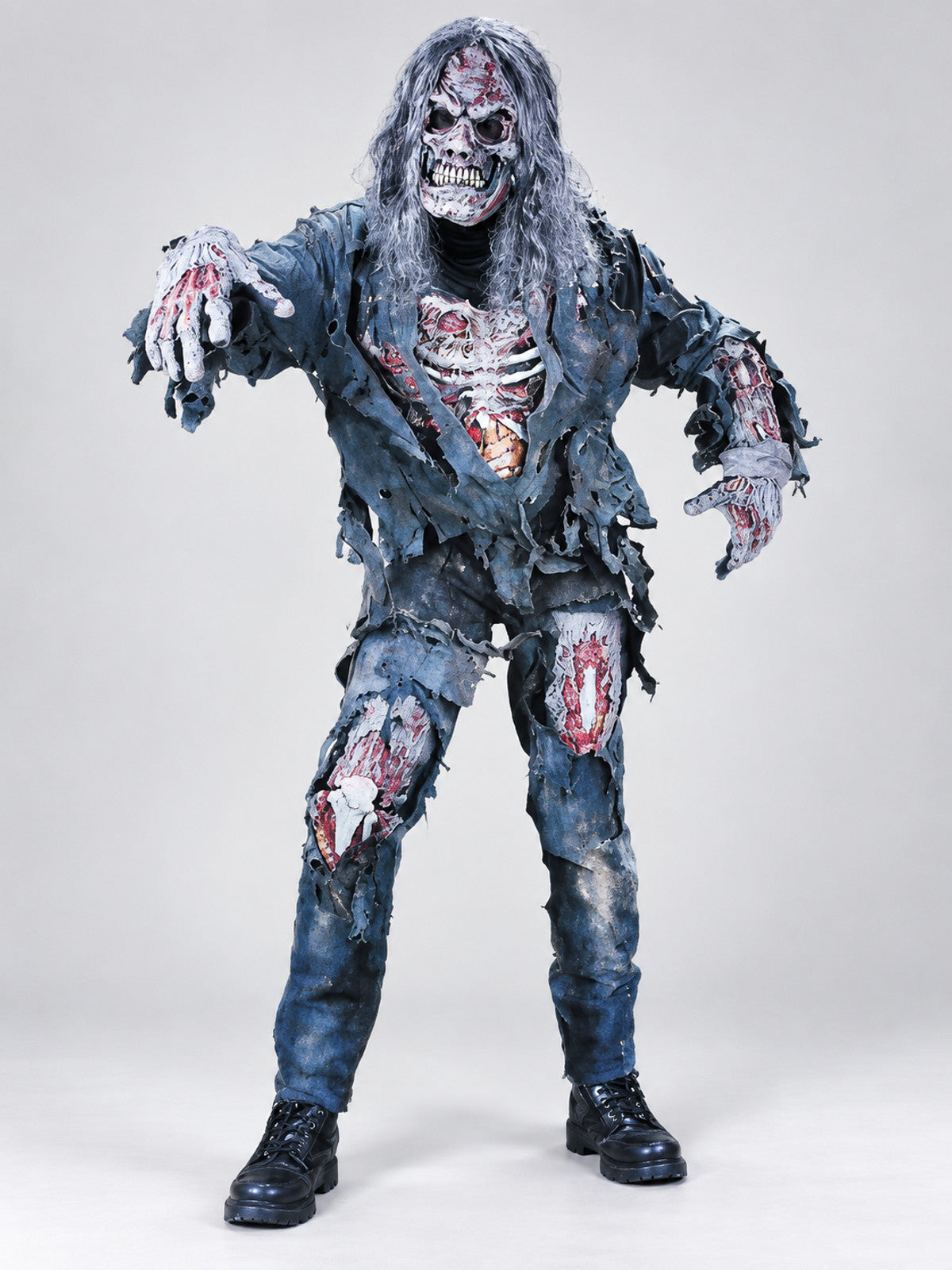 Zombie Costume with Mask and Gloves