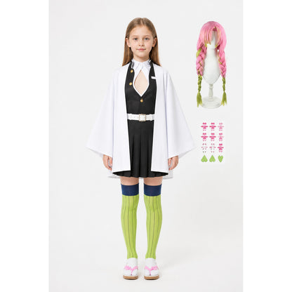 Mitsuri Cosplay Costume with White Cape and Wig main product view
