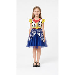 Toy Story Woody Girls’ Halloween Dress with Cowboy Belt and Bandana