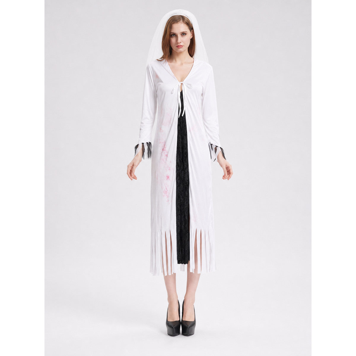 Fringe Costume Dress with Headpiece front view