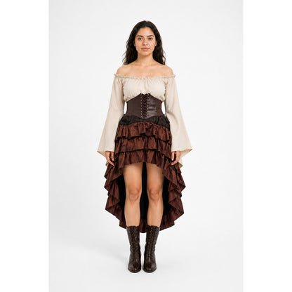 Pirate Costume with Blouse, Corset, and Layered Skirt main product view