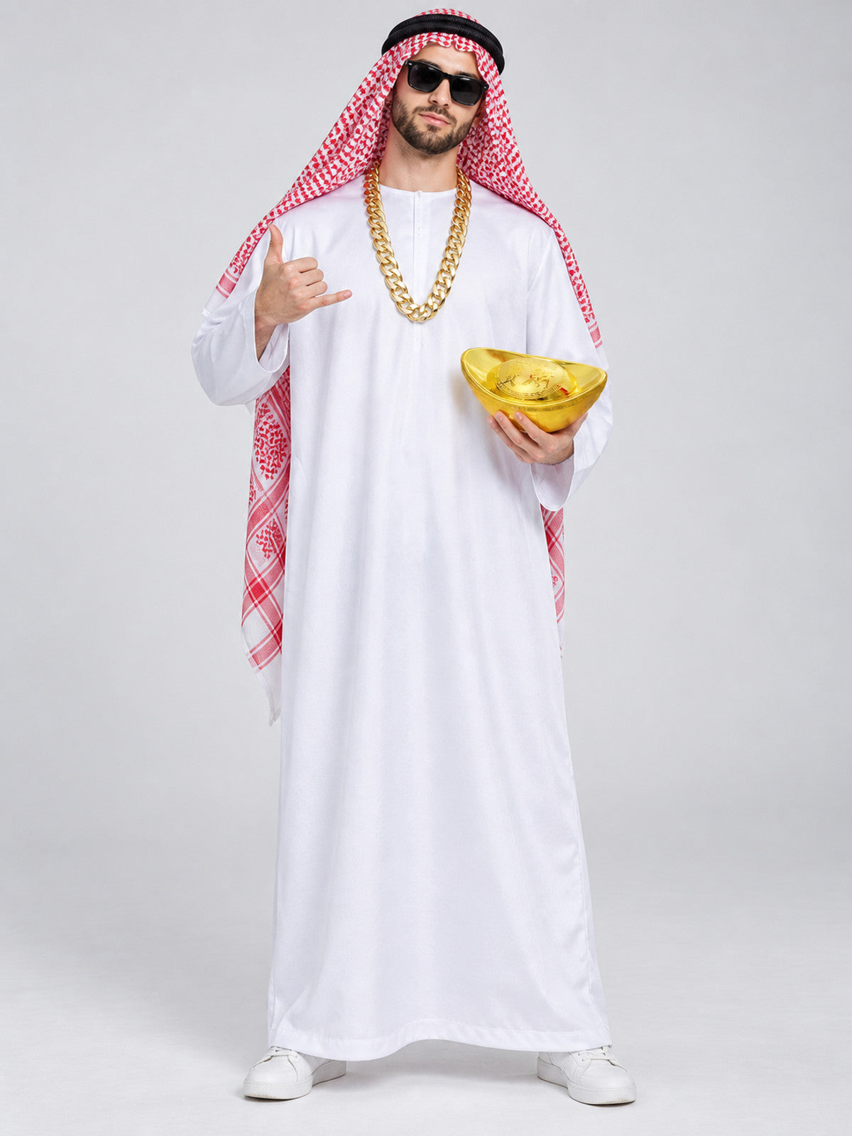 Eastern-Style Costume with Headscarf on-model view