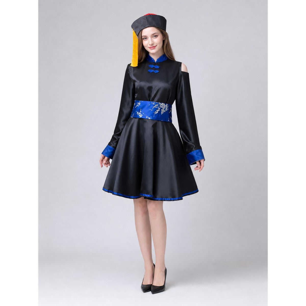 Chinese-style zombie costume, cosplay dress on-model view