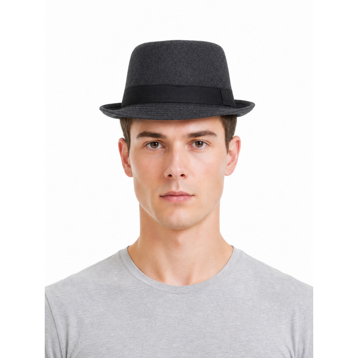 Costume fedora hat with black ribbon